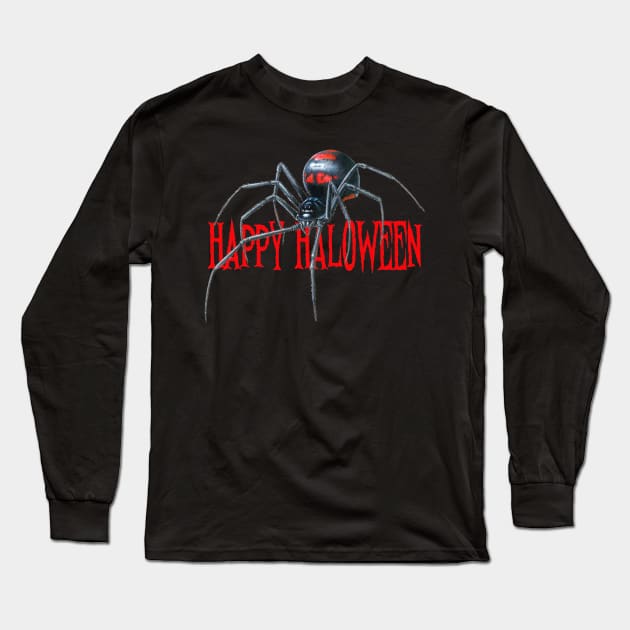 Halloween Spider Long Sleeve T-Shirt by pasnthroo